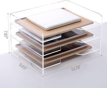 SANRUI Acrylic Paper Organizer Letter Tray - Image 2