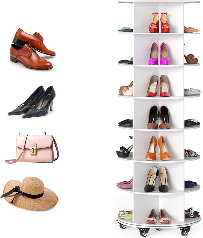 7-Tier Rotating Shoe Organizer by Unknown