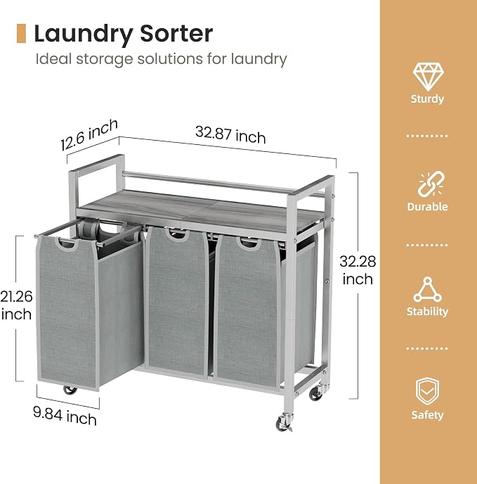 Laundry Hamper, Laundry Basket, Laundry Sorter - Image 2