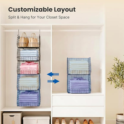 5 Tier Metal Hanging Closet Organizer - Image 4