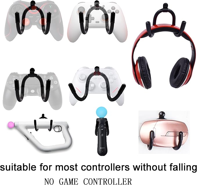 YYST Universal Game Controller Organizer Wall Rack Wall Mount Wall Clip Wall - Image 3