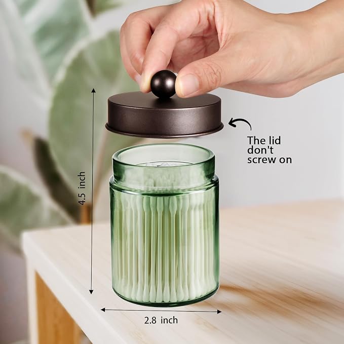 Amolliar Sage Green Apothecary Glass Jar - Image 2