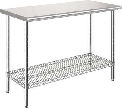 Seville Classics Commercial Work Table Island Utility Cart Prep Station by Unknown