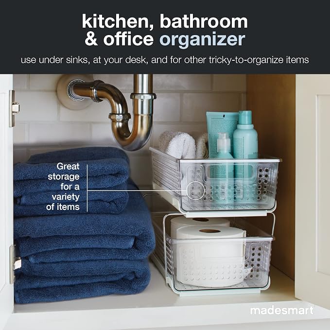 madesmart 2 Tier Organizer, Under Cabinet Storage - Image 5