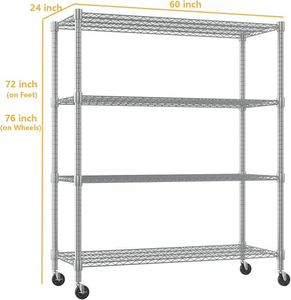 Himimi Storage Shelves 60"W Wire Shelving - Image 3