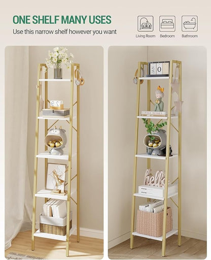 Hzuaneri Ladder Shelf, Freestanding Corner Storage Shelf | Bookcase - Image 3