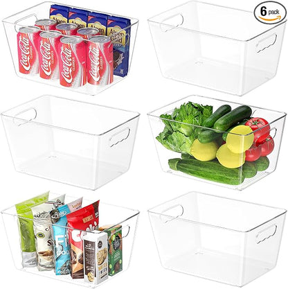 BALEINE Clear Plastic Storage Bins, Pantry Organization, BPA Free Stackable by BALEINE