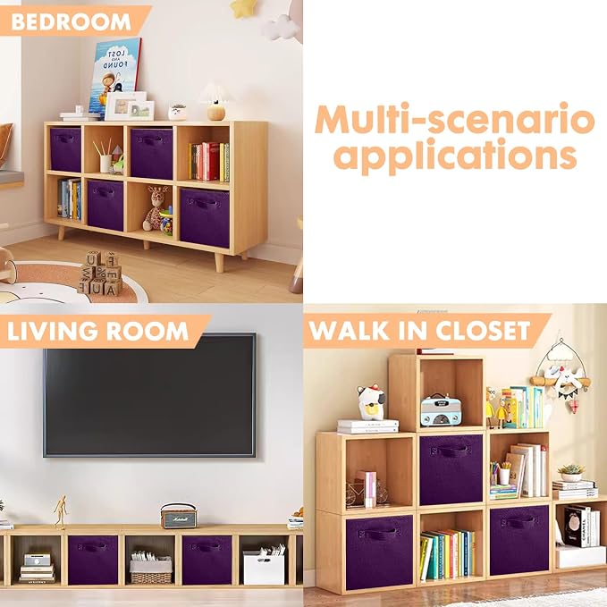 ShellKingdom Storage Bins, Foldable Fabric Storage Cubes And Cloth Storage - Image 6
