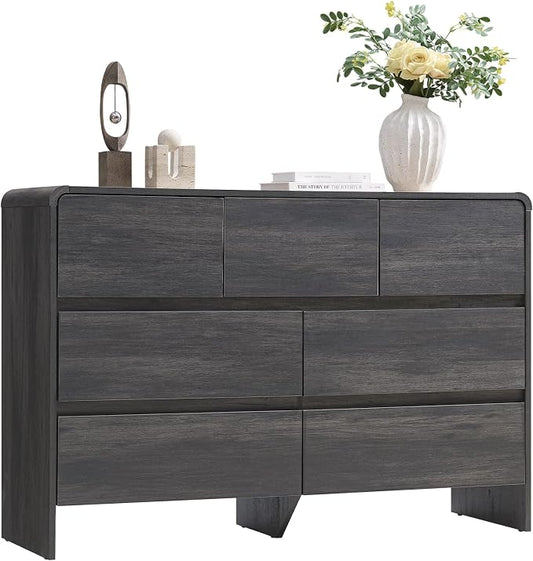 AMERLIFE 7 Drawer Dresser for Bedroom, Anti-Tip Kit, Wood Cabinet Organizer for by AMERLIFE