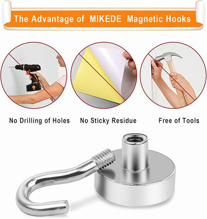 MIKEDE Magnetic Hooks Heavy Duty, 30Lbs Neodymium Magnets - Image 6
