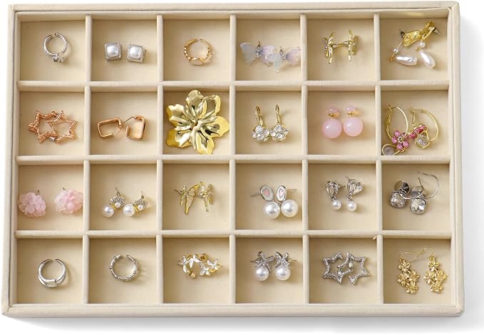 Large Jewelry Organizer for Drawer Insert Velvet Stackable Jewelry Trays for by Unknown