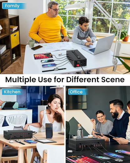 200W USB~c Charging Station, 20 Port USB Charger Block, Fast Charging Station - Image 8
