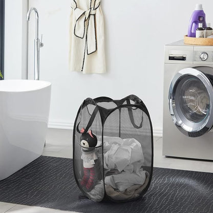 TECHMILLY Collapsible Mesh Pop Up Laundry Hamper - Image 6