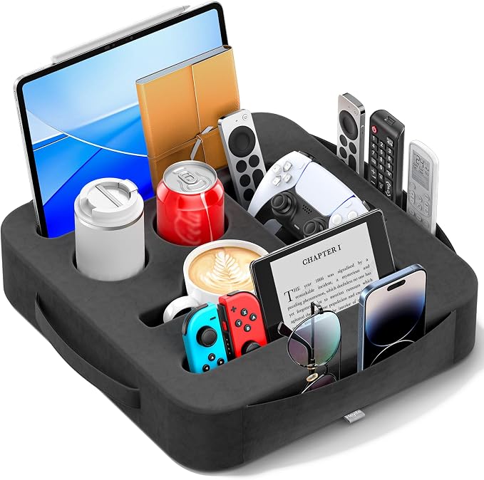 Couch Cup Holder Tray, Couch Caddy by Unknown