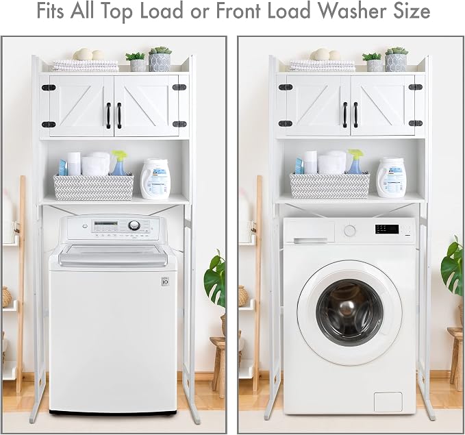 Over The Washer or Over The Toilet Storage Cabinet w/Height Adjustable Shelf - Image 9