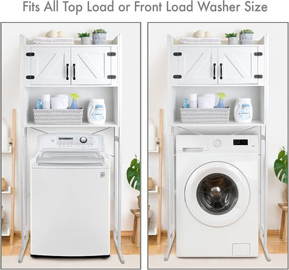 Over The Washer or Over The Toilet Storage Cabinet w/Height Adjustable Shelf - Image 9