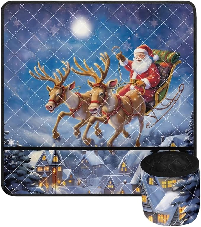 Gomyblomy Santa Claus Non-slip Mat, Christmas Themed Sewing Machine Mat - Image 2