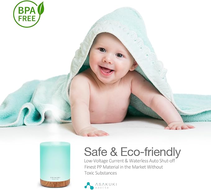 ASAKUKI 300ML Essential Oil Diffuser, Quiet 5-in-1 Premium Humidifier, Home - Image 4