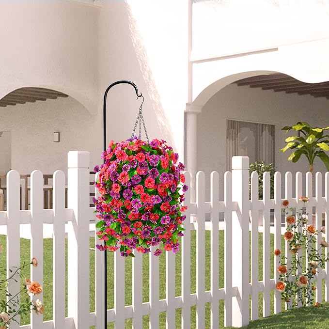 INQCMY Artificial Flowers for Outdoor Spring Summer Decoration Faux Silk - Image 5