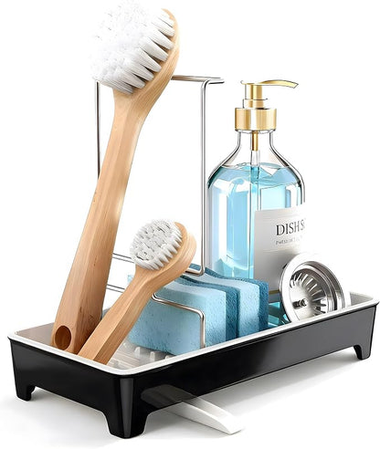 Ceramic-Look Sink Caddy, Rustproof Sponge Holder by Unknown