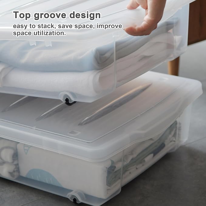 Citylife 57 QT Plastic Storage Bins - Image 5