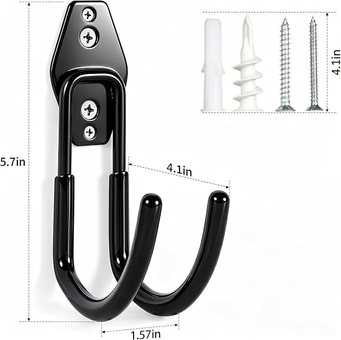 Garage Tool Hooks Wall Mount, 6 Pack Heavy Duty Storage Hooks - Image 2
