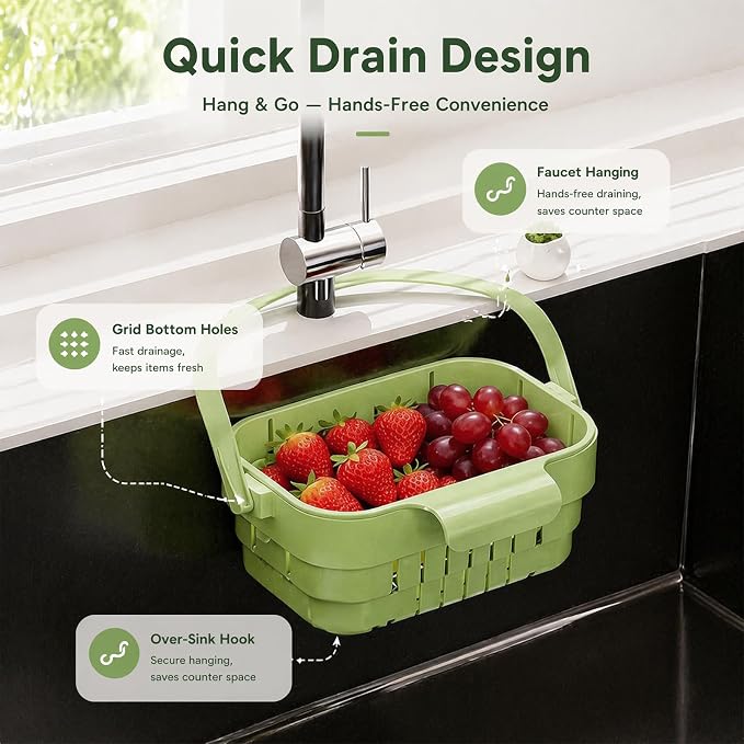 Foldable Hanging Sink Drain Basket – Stretchable Kitchen Colander - Image 7