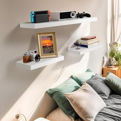 AMADA HOMEFURNISHING Floating Shelves Wall Mounted, 15 x 7 Inch Wall Shelves - Image 2