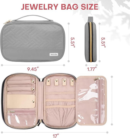 Jewelry Travel Case Organizer for Necklaces, Soft Sided - Image 2