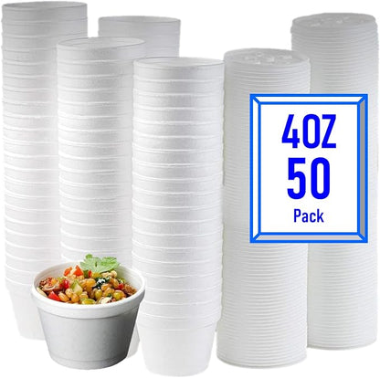 Mr Miracle Foam Bowl with Lid for Hot and Cold Foods – 4 Ounce Disposable Soup - Image 8
