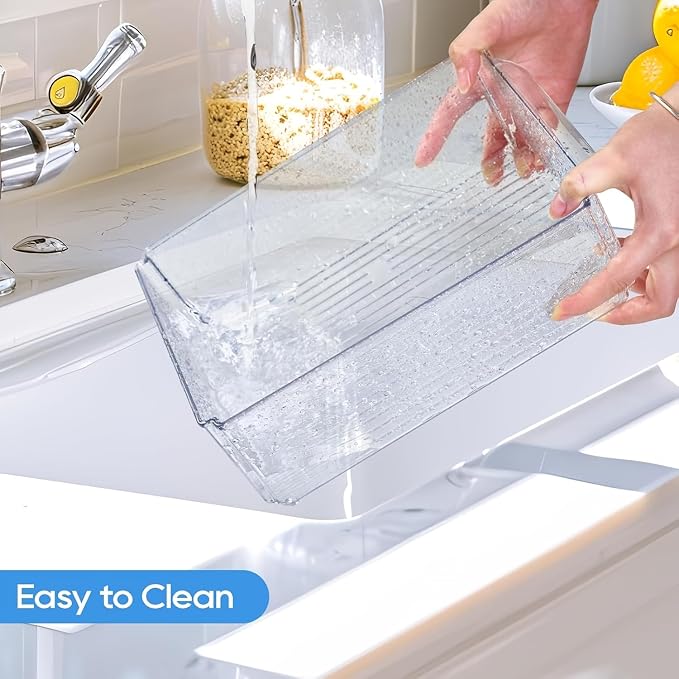 14 Pack Fridge Organizers and Storage, Plastic Material, - Image 4