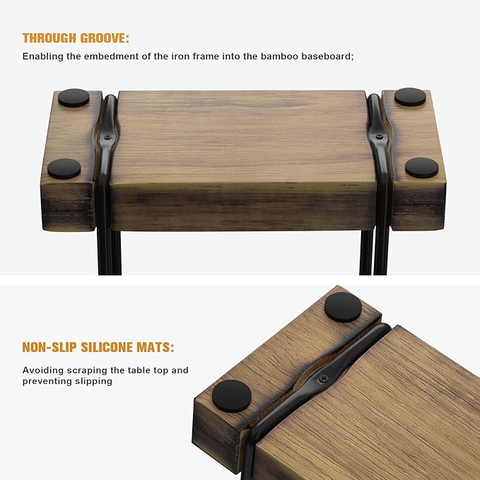 Napkin Holder for Table, Wood Iron Standing Napkin Dispenser for Dining Table - Image 5