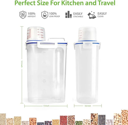 Rice Storage Container, 3 to 5Lbs Dry Food Airtight Container, Pet Dog Cat Food - Image 2