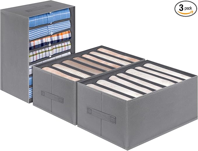 Jeans Organizer for Closet, Foldable Wardrobe Clothes Organizer by Suzurana