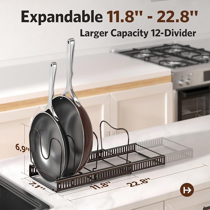 ORDORA Pots and Pans Organizer under Cabinet - Image 3
