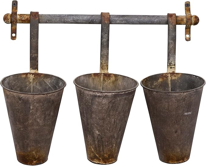 Creative Co-Op Antiqued Metal Wall Rack by Unknown