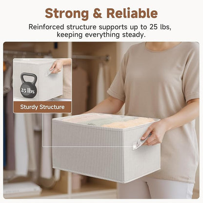 StorageWorks Storage Baskets for Shelves, Foldable Fabric Closet Storage Bins - Image 6