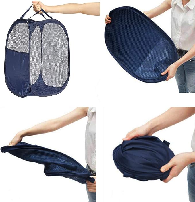 2 pop-up Laundry Hampers，Foldable mesh Laundry Baskets - Image 7