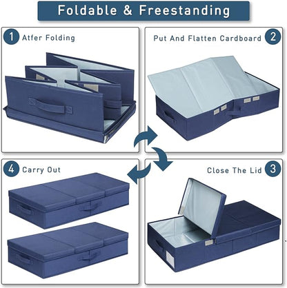 punemi Under Bed Storage Containers, 2 Pack Under Bed Organizer - Image 6