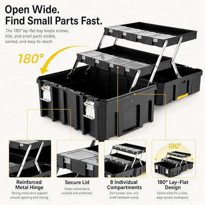TLGREEN 4-Tier Stackable Rolling Tool Box - Image 7