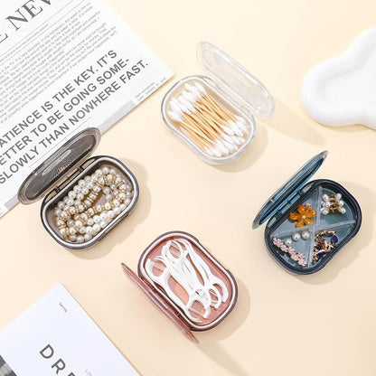 4 Pcs Qtip Holder Hair Tie organizer Small Container Portable Travel Qtips Case - Image 7