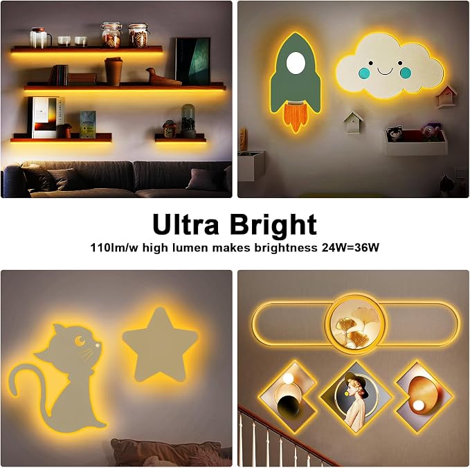 Orange Color COB Led Strip Lights - Image 3