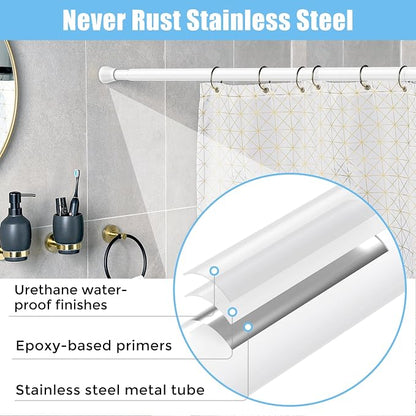 AIZESI Tension Curtain Rod Adjustable Spring Tension Rods - Image 4