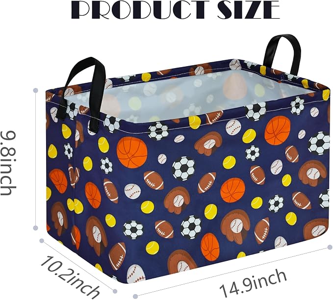 MAIZMZ Kids Hamper Storage Bins Organizer Toy Box Laundry Basket Large Canvas - Image 7