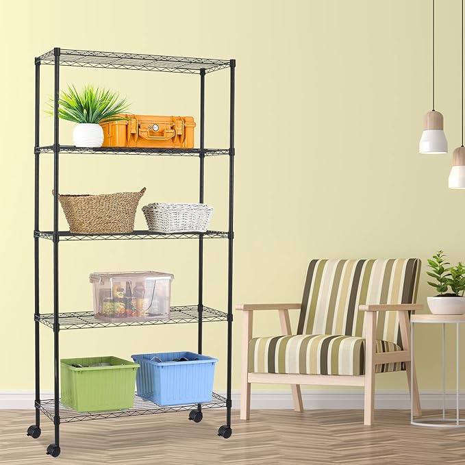 NChanmar 5-Tier Wire Shelving Unit Storage Shelves - Image 2