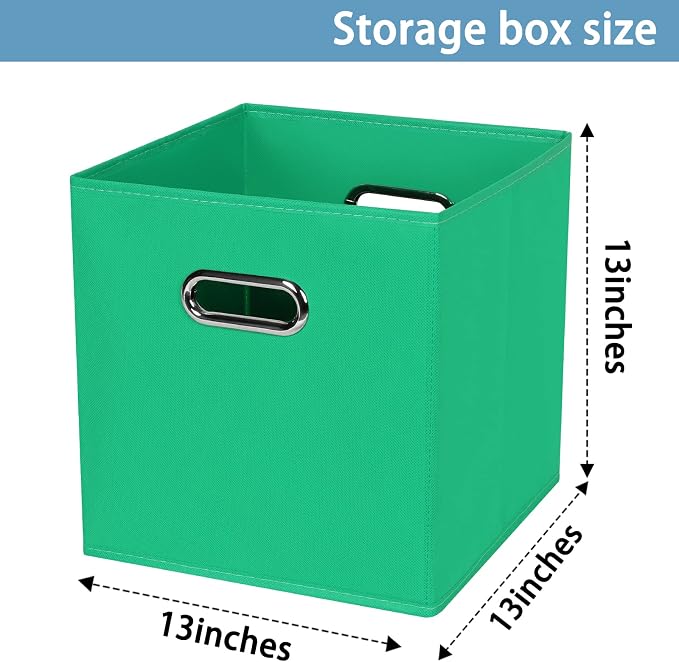 Black Fabric Cubby Storage Bins, Cube Organizer Bin Foldable Storage Boxes - Image 2