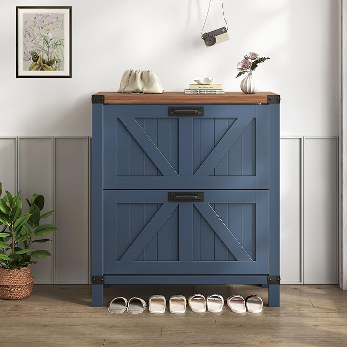 Fluted Shoe Cabinet Storage - Image 3