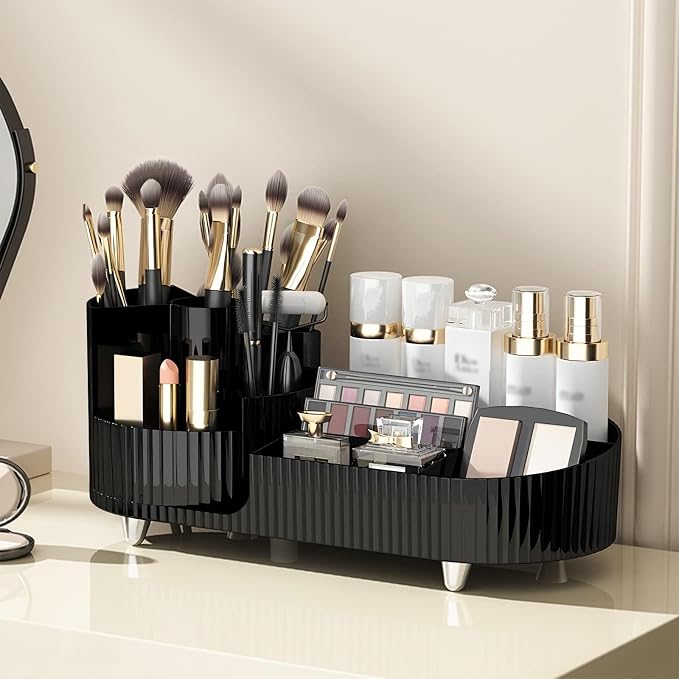 Vecolla Makeup Organizer, Perfume Organizer 360 Rotating Makeup Brush Holder - Image 4