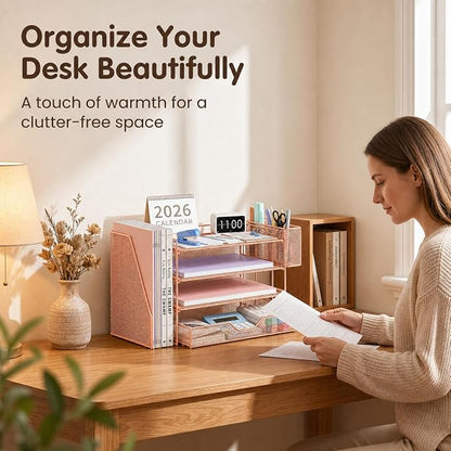OPNICE Desk Organizer, 4-Tier Desktop File Organizer - Image 3