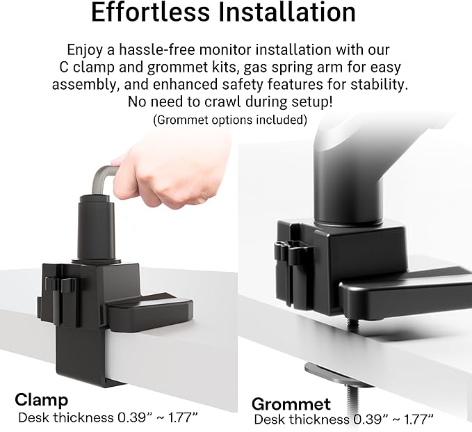Pixio PS2D Ultrawide Heavy-Duty Premium Dual Monitor Arm Stand Desk Mount - Image 6